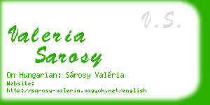 valeria sarosy business card