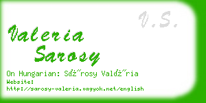 valeria sarosy business card